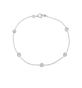 18K GOLD DIAMONDS BY THE INCH FIVE STATION BRACELET