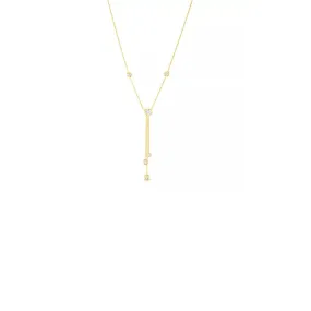 18K YELLOW GOLD DIAMOND "Y" NECKLACE .55CT
