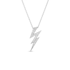 18KW DIAMOND LIGHTNING BOLT NECKLACE .20CT
