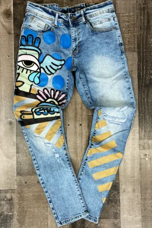 8IGHTH DSTRK- graphic denim jeans