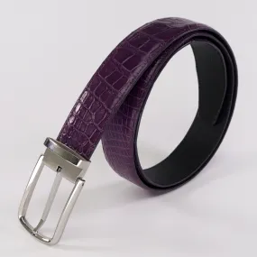 Adjustable Stylish Handmade Crocodile Leather Belt - Elegant Luxury
