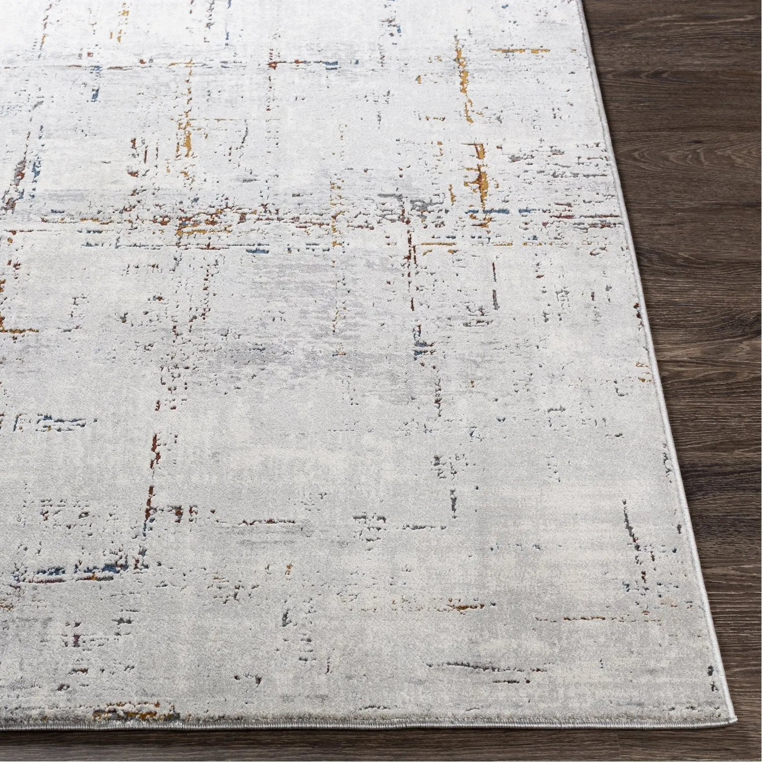 Aisha Rug in Medium Gray, Taupe, Charcoal, Dark Blue, Ivory, Burgundy, Burnt Orange