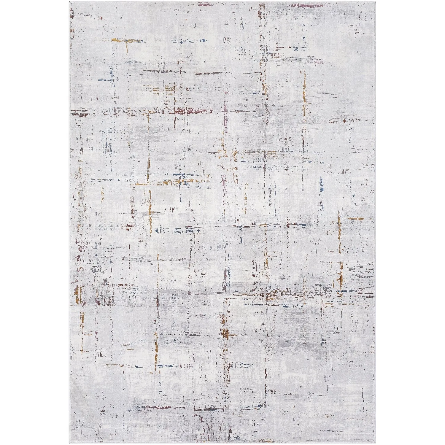 Aisha Rug in Medium Gray, Taupe, Charcoal, Dark Blue, Ivory, Burgundy, Burnt Orange