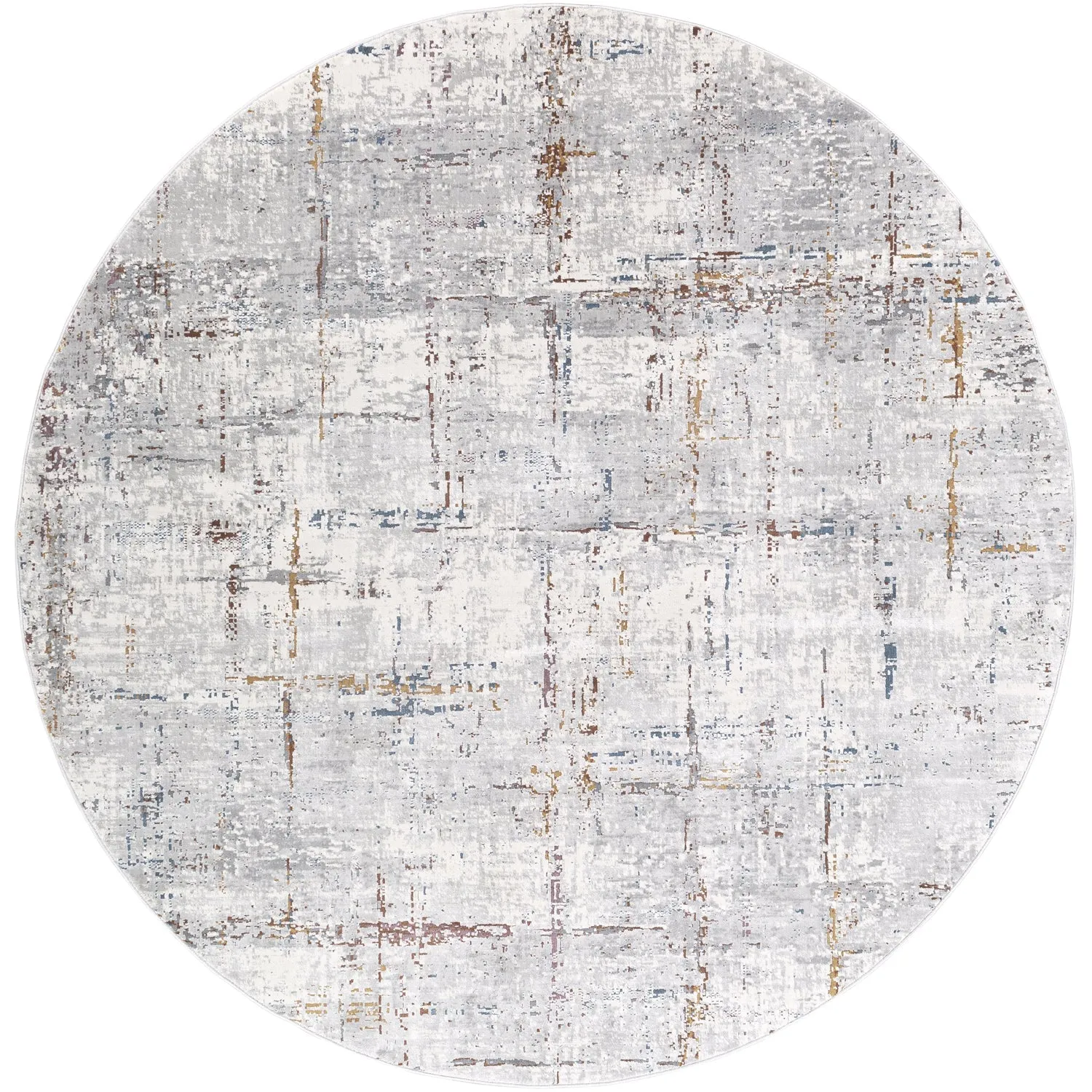 Aisha Rug in Medium Gray, Taupe, Charcoal, Dark Blue, Ivory, Burgundy, Burnt Orange