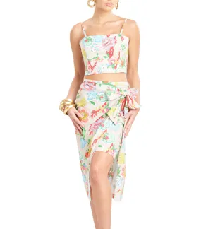 Amanpulo Cotton Poplin Wrap Skirt White Sand