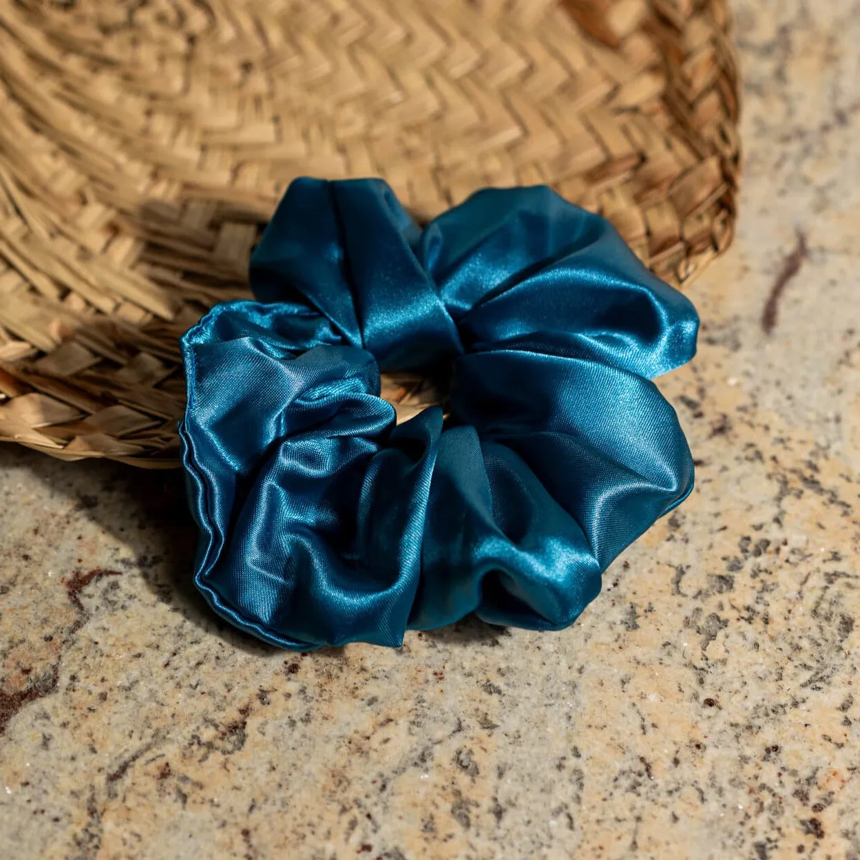 Aqua Velva Satin Scrunchie