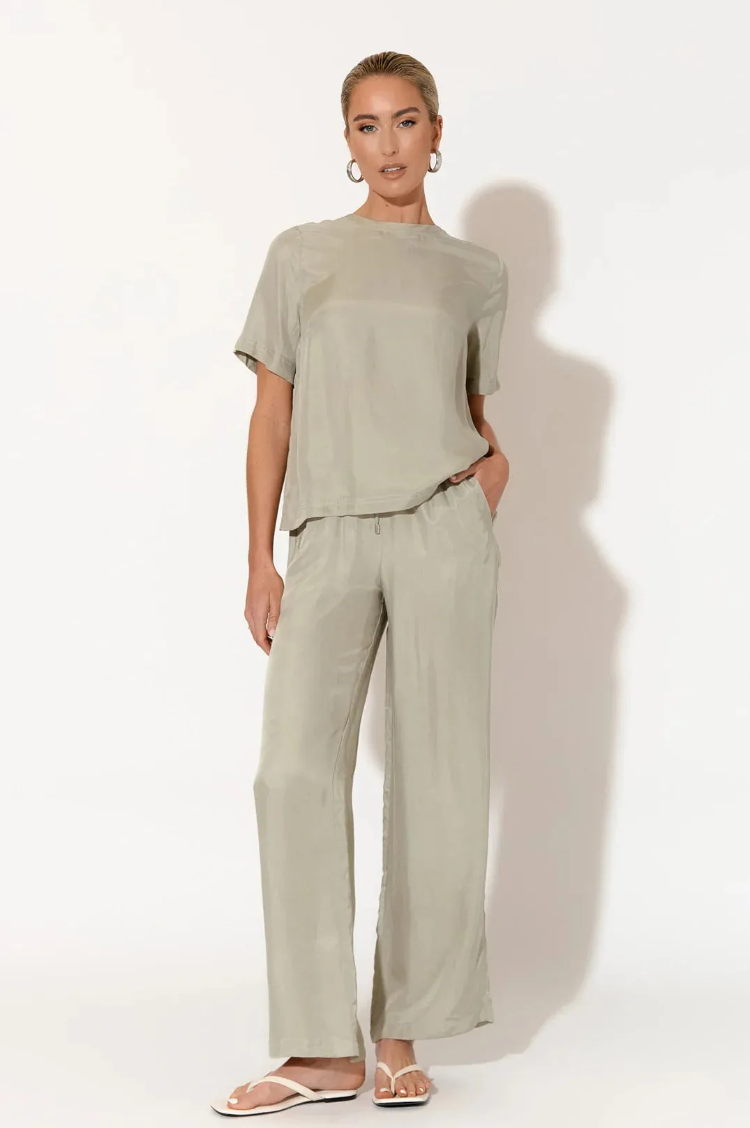 Arden Cupro Top Sage Green