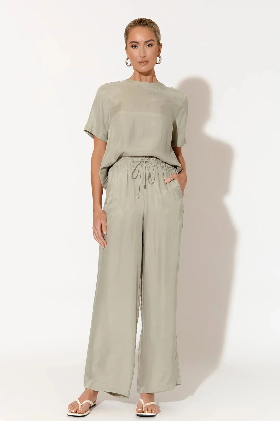 Arden Cupro Top Sage Green
