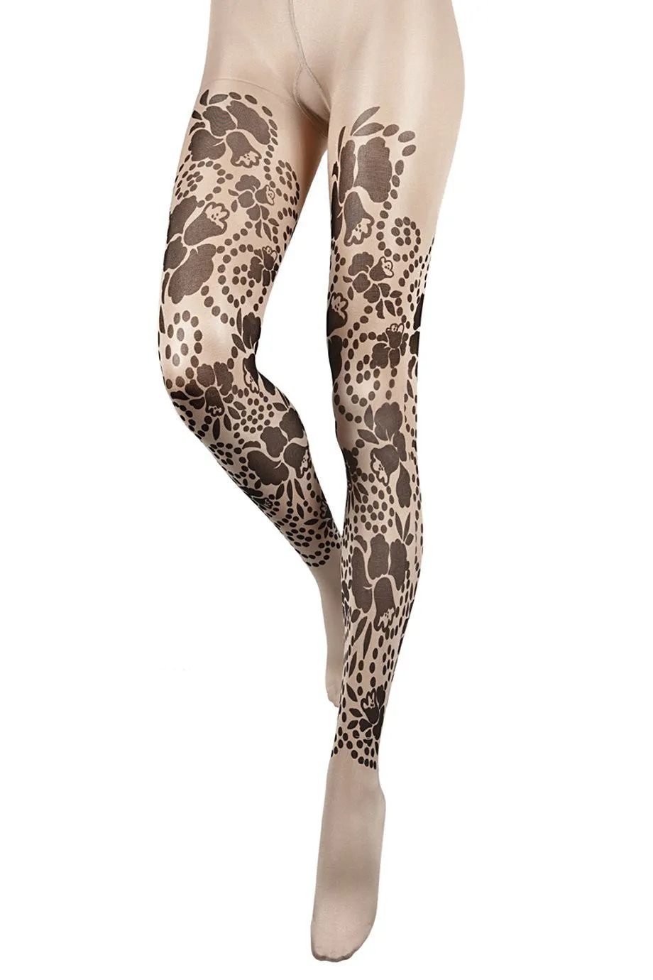 BEBAROQUE LOLITA Nude Black Tights