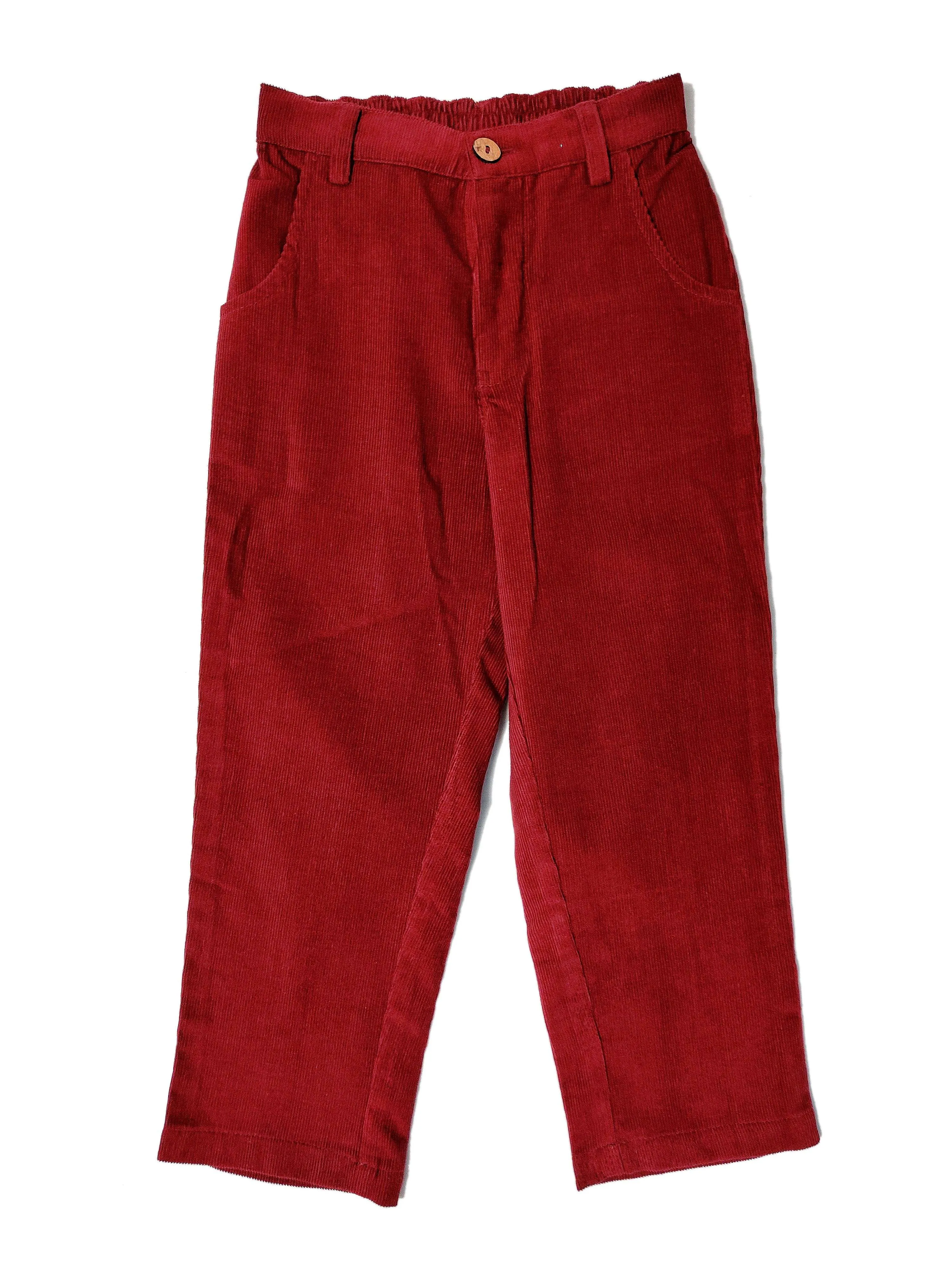 Boys Corduroy Pants - Red