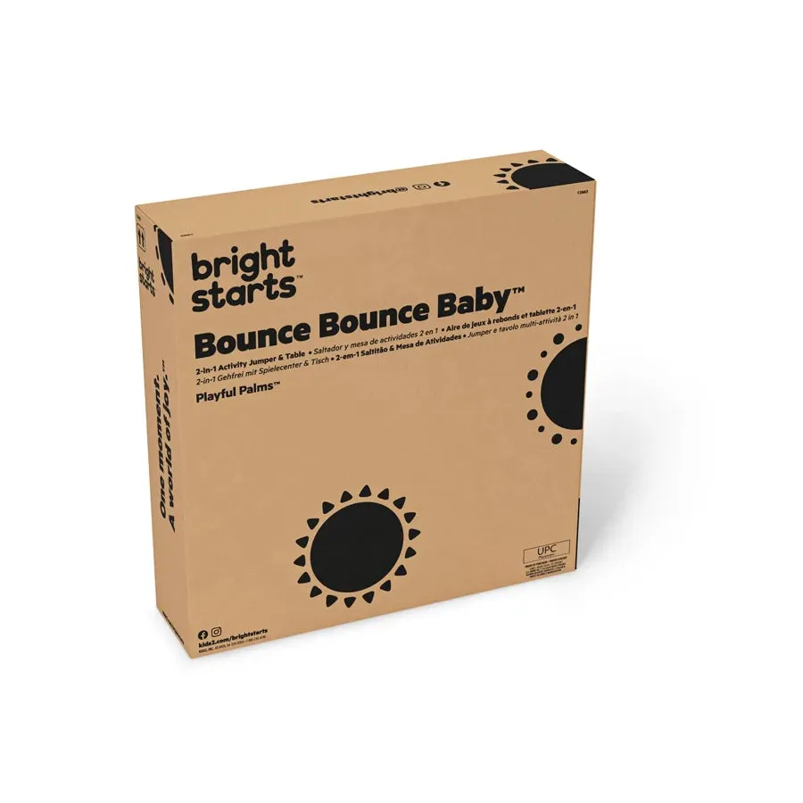 Bright Starts Bounce Bounce Baby 2-in-1 Activity Jumper & Table - Playful Palms