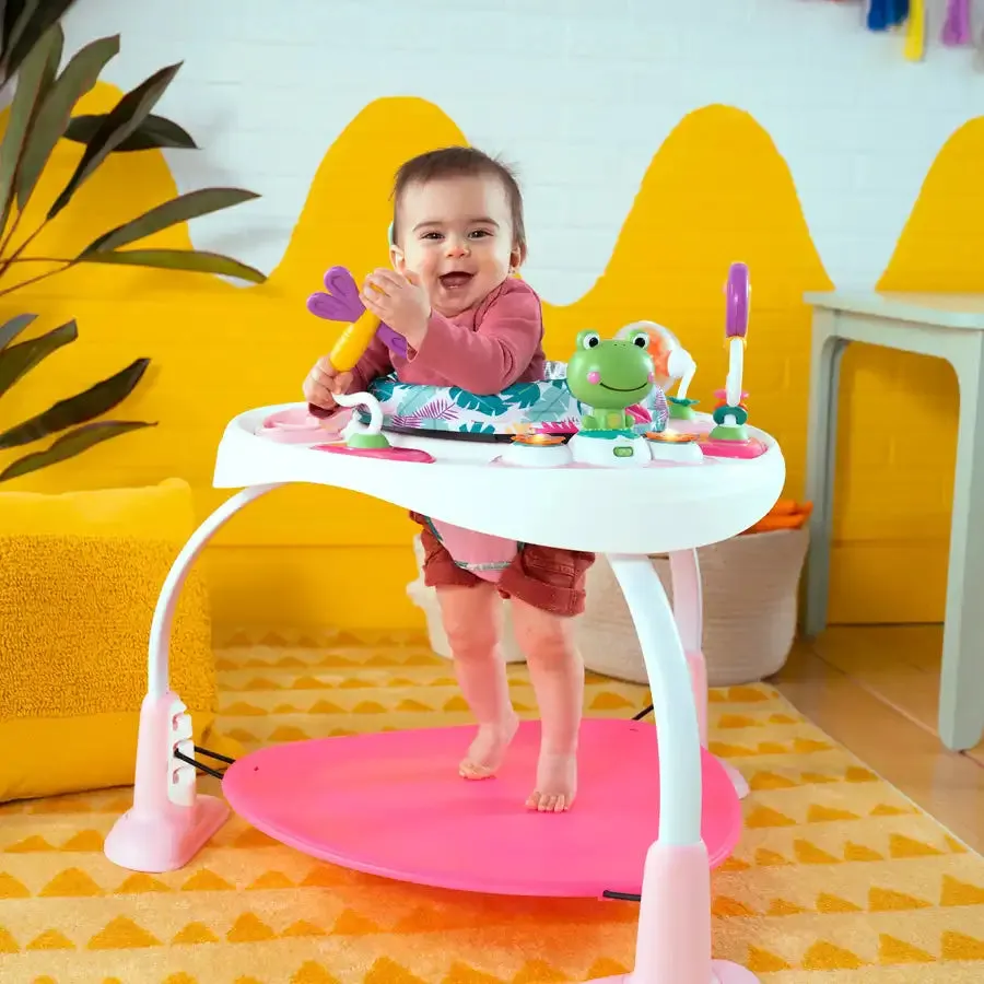 Bright Starts Bounce Bounce Baby 2-in-1 Activity Jumper & Table - Playful Palms