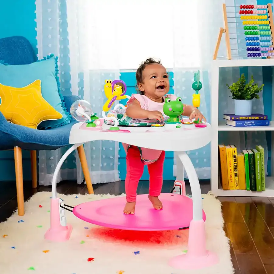 Bright Starts Bounce Bounce Baby 2-in-1 Activity Jumper & Table - Playful Palms