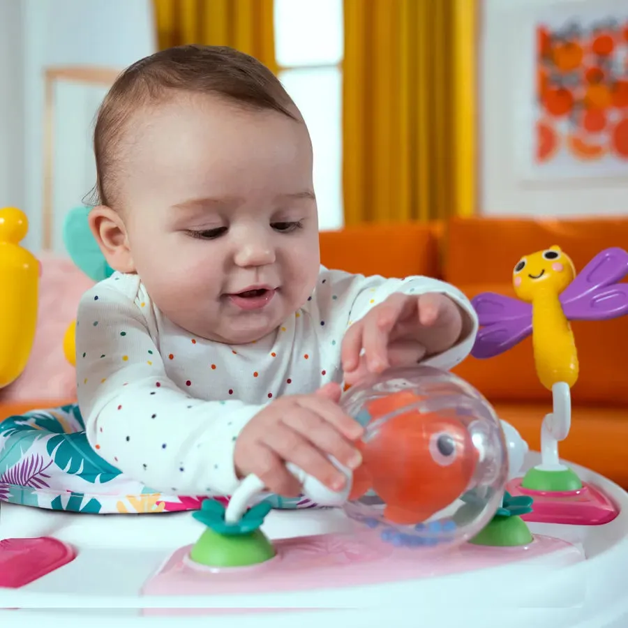 Bright Starts Bounce Bounce Baby 2-in-1 Activity Jumper & Table - Playful Palms