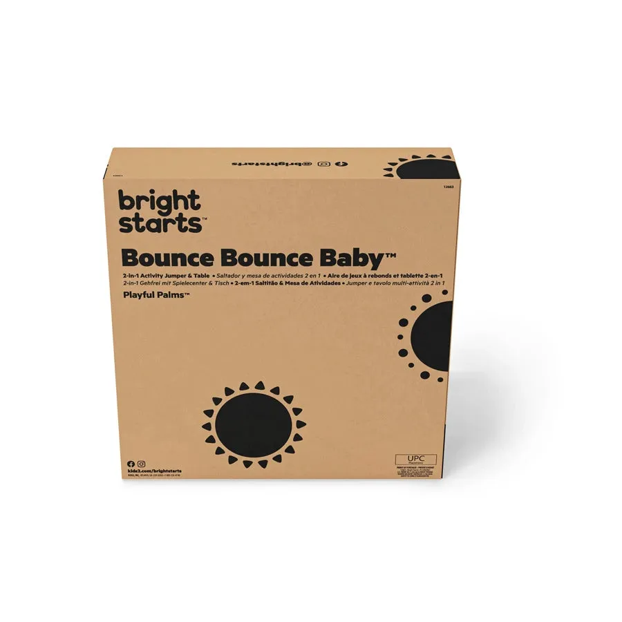 Bright Starts Bounce Bounce Baby 2-in-1 Activity Jumper & Table - Playful Palms