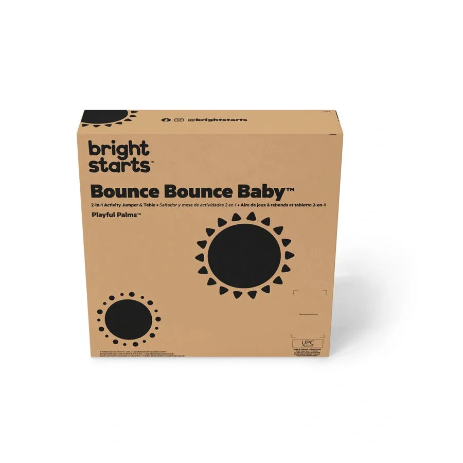 Bright Starts Bounce Bounce Baby 2-in-1 Activity Jumper & Table - Playful Palms