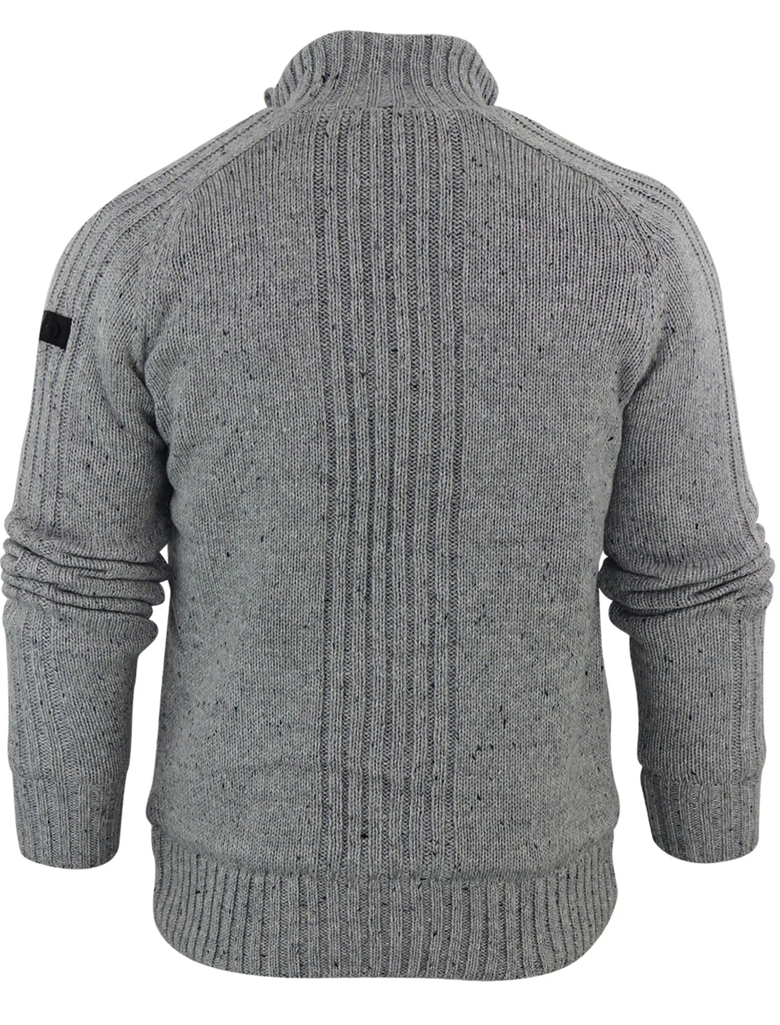 Broadley Neppy Sherpa Lined Knitted Jacket In Light Grey - Dissident