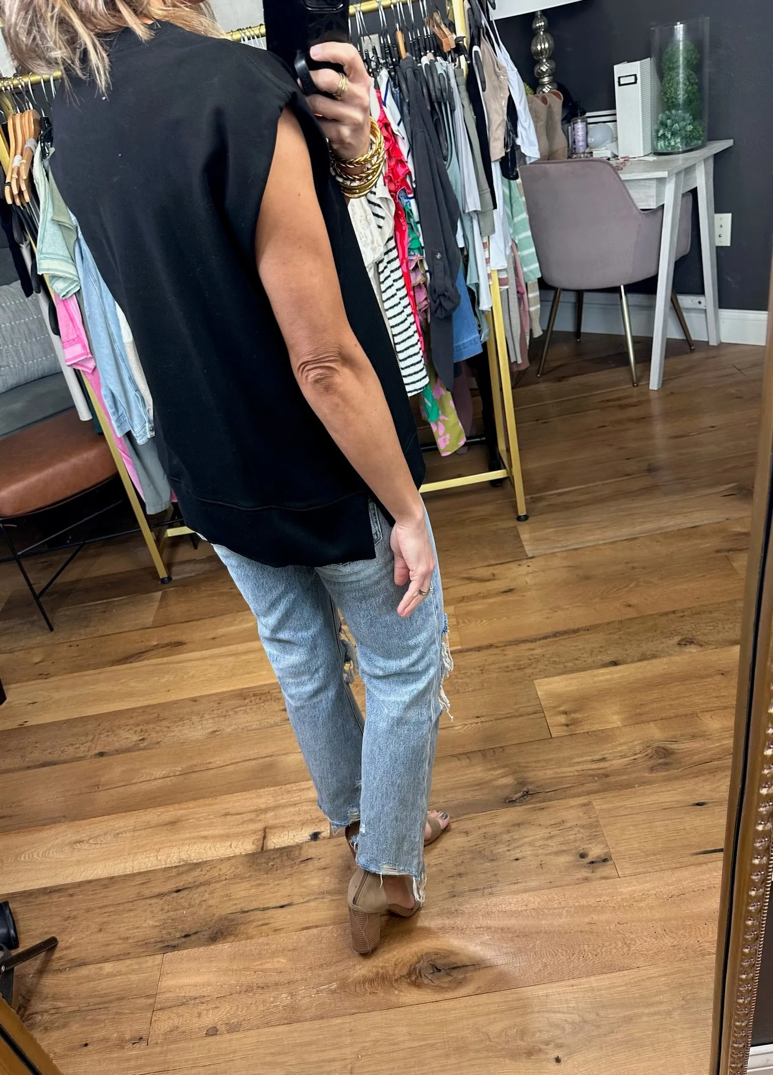 Call It Quits Cap Sleeve Crew Top - Multiple Options