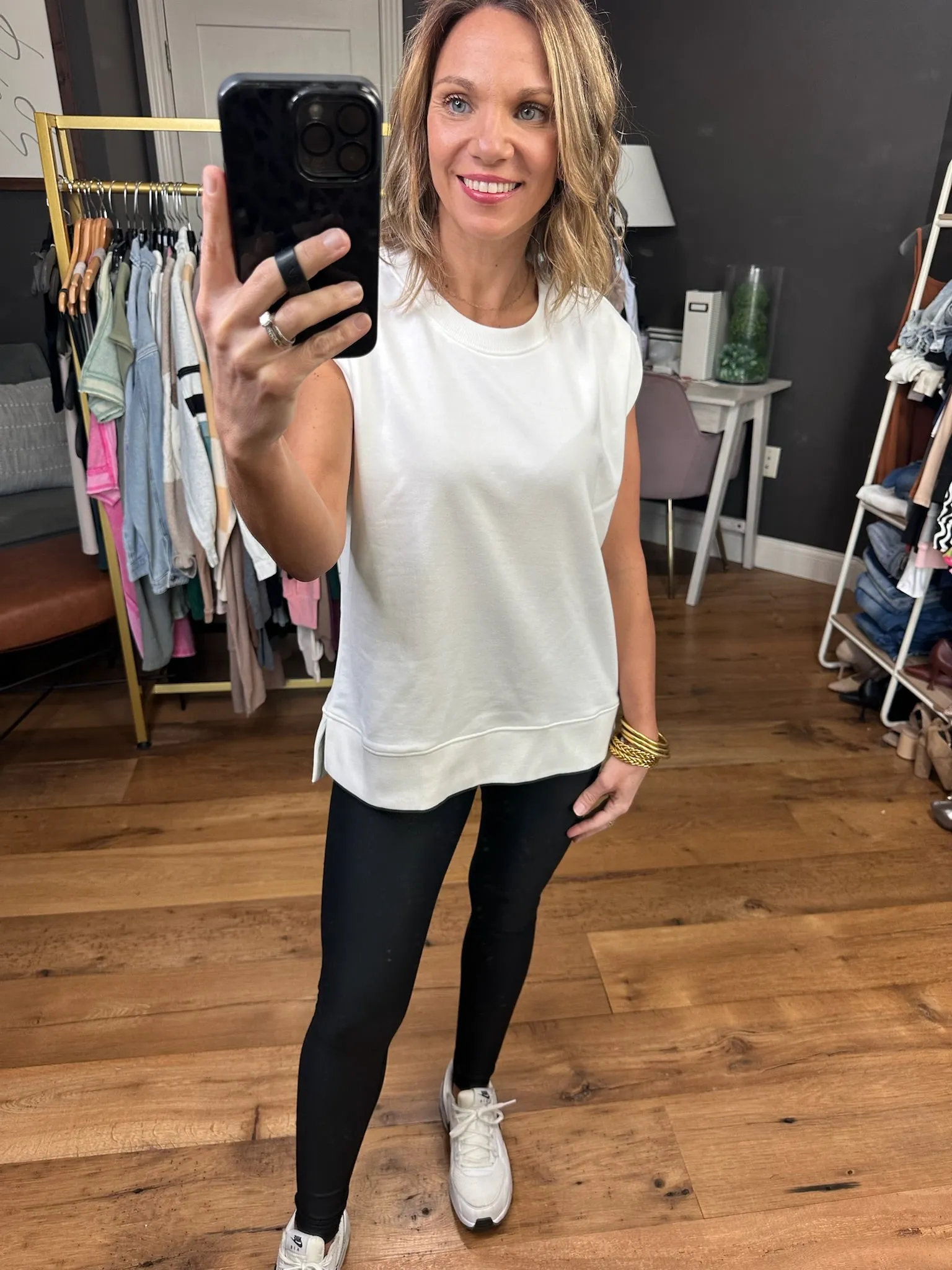 Call It Quits Cap Sleeve Crew Top - Multiple Options