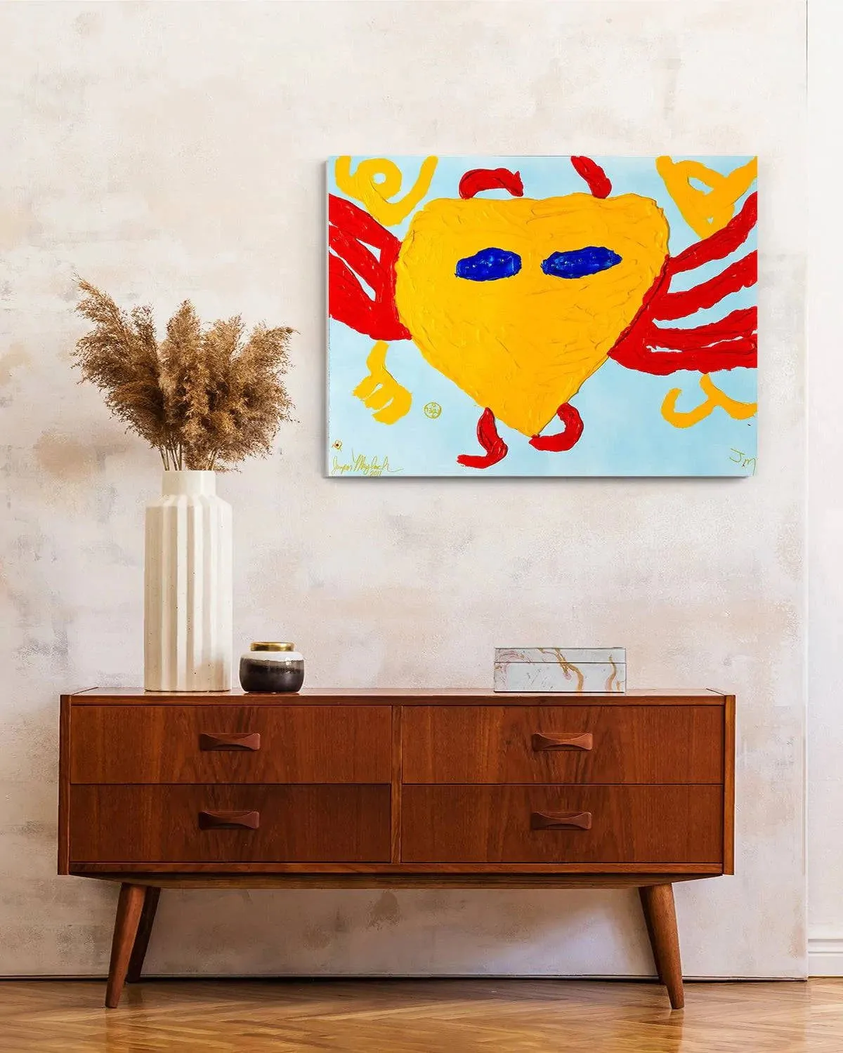 Carnival Time Yellow Masks - Original Painting