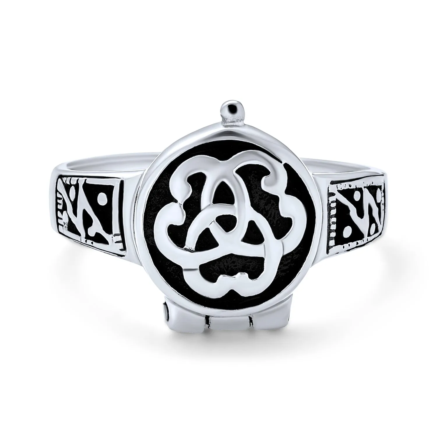 Celtic Trinity Hands Crown Claddagh Puzzle Ring .925 Sterling Silver