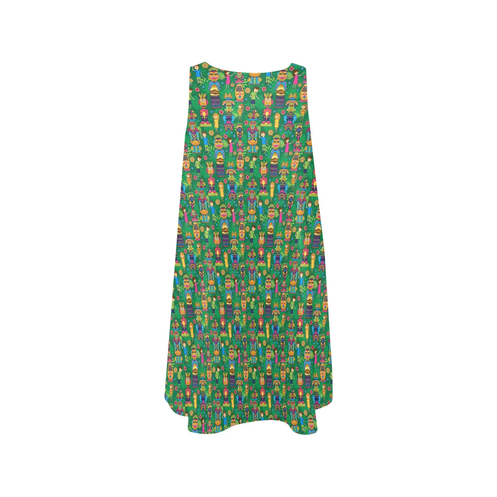 Classic Tiki Room Sleeveless A-Line Pocket Dress