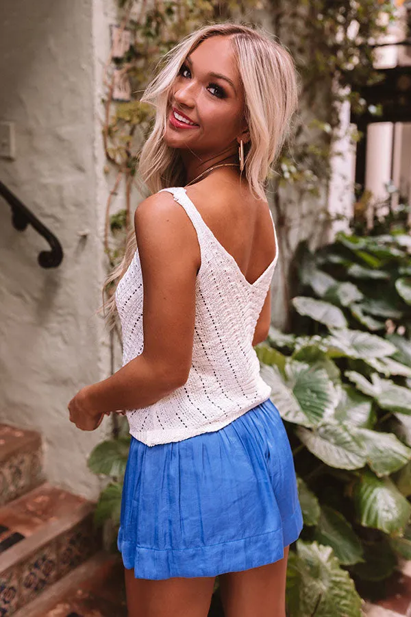 Close Connection Knit Tank In White