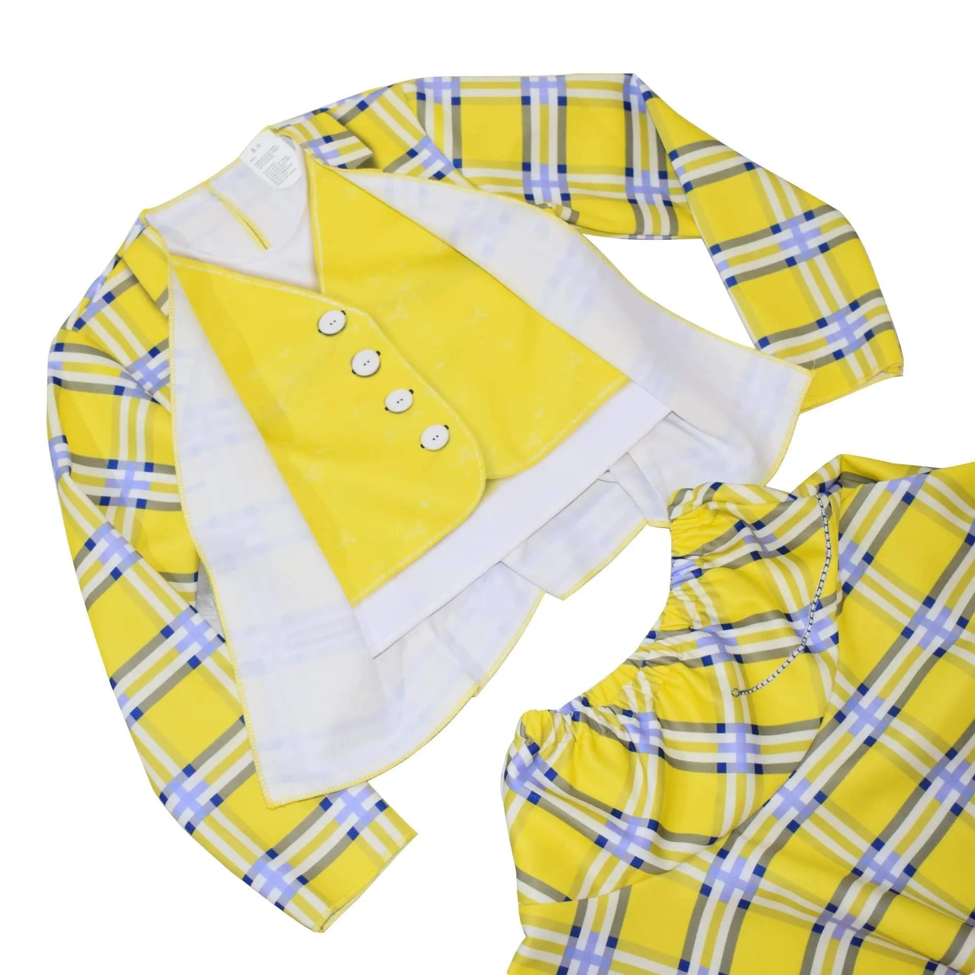 Clueless Cher Horowitz Girl Cosplay Costume School Uniform Suit Fancy Dress Halloween Outfit