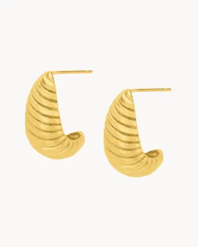 Cocoon Basic Earrings, Gold