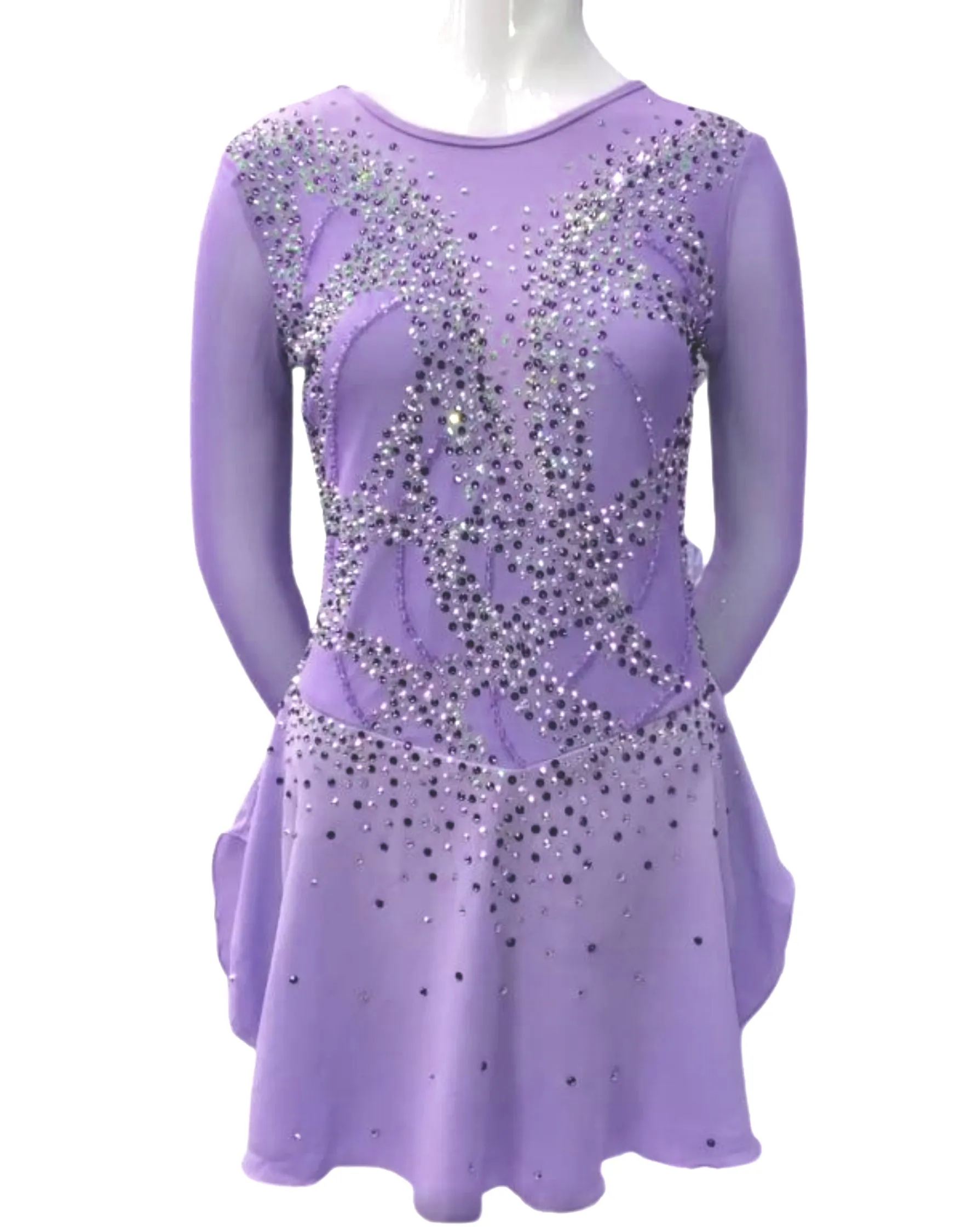 Competition Skating Dress Tan & Colors BSU260521