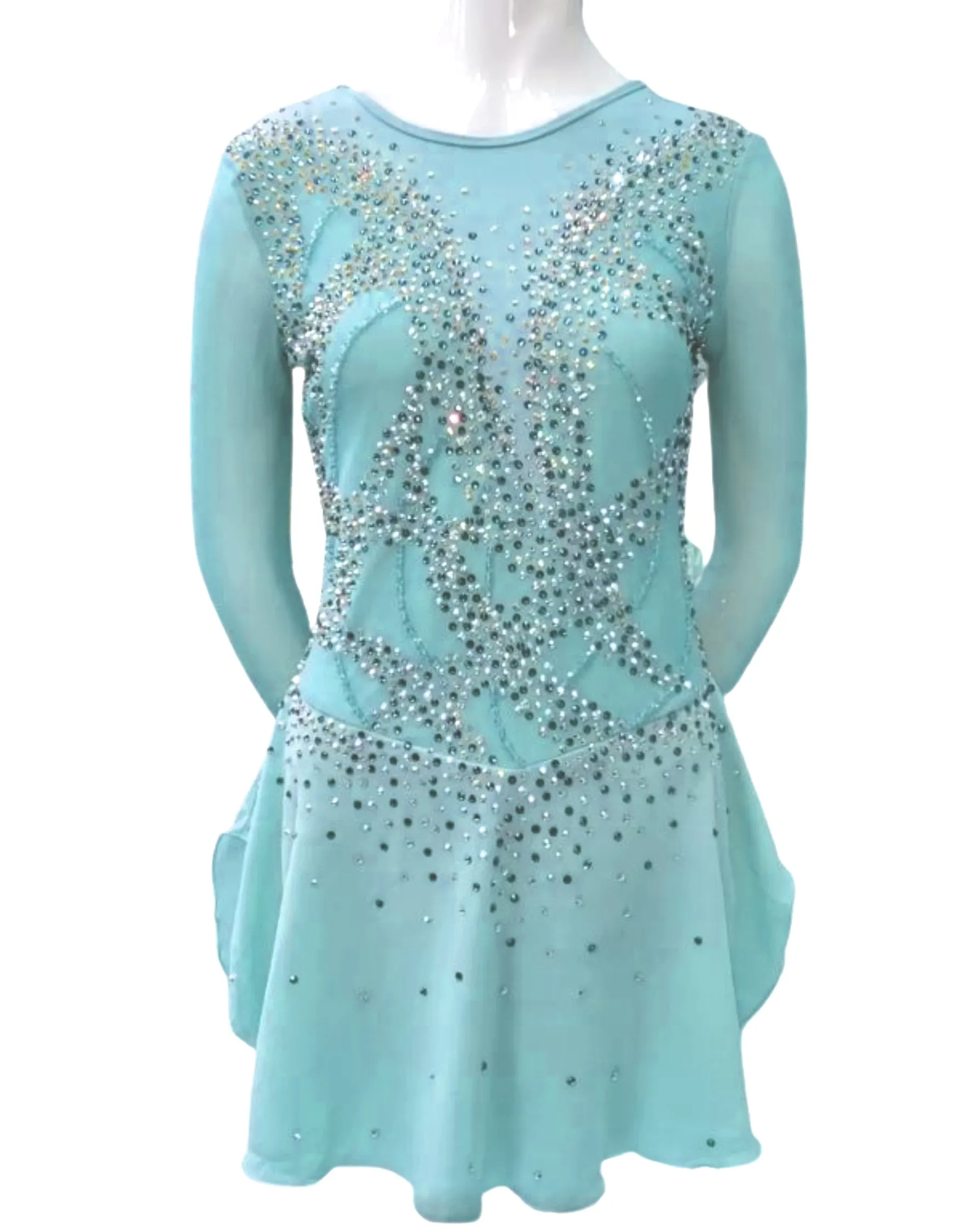 Competition Skating Dress Tan & Colors BSU260521