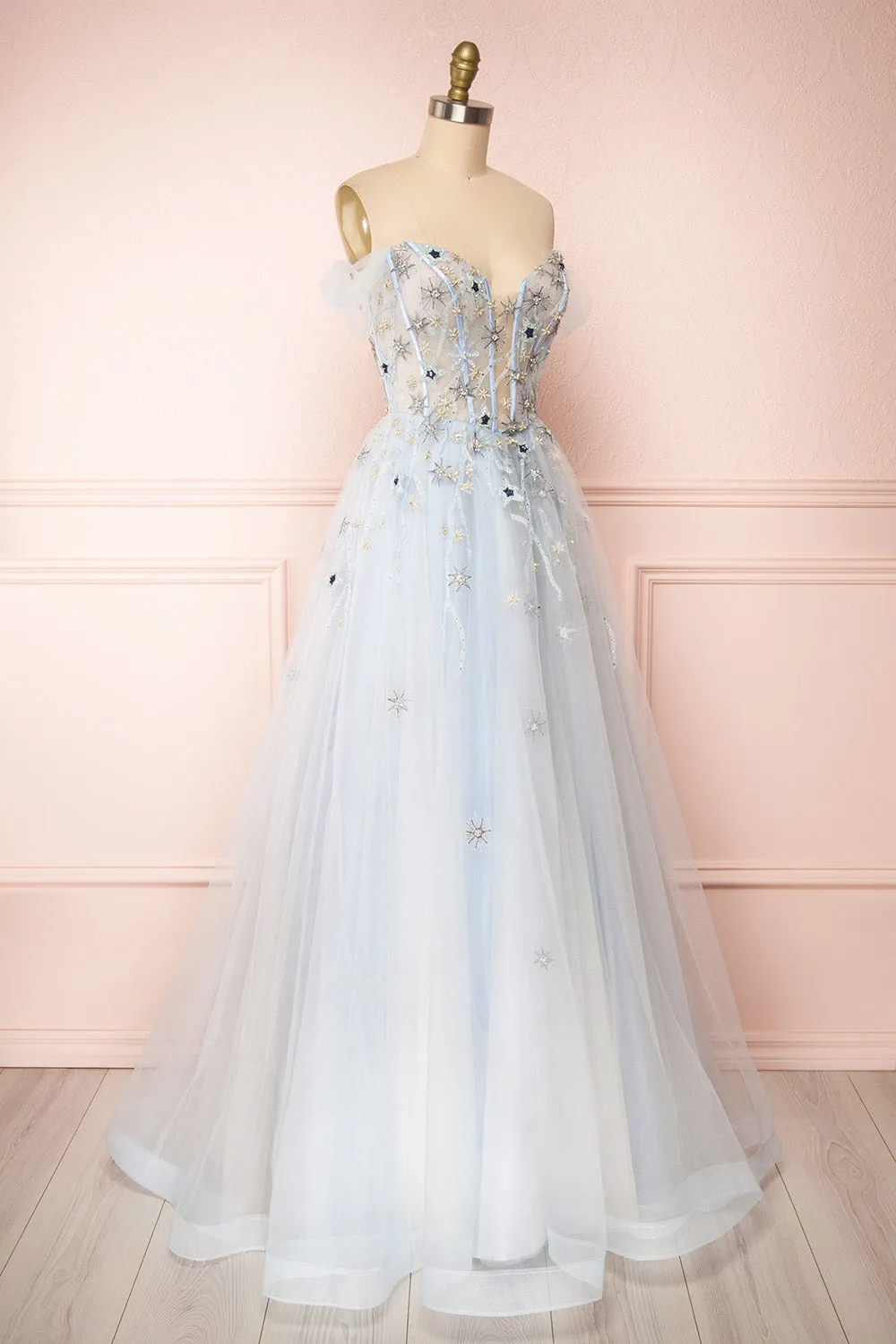 Cosima | Bustier Maxi Tulle A-Line Dress
