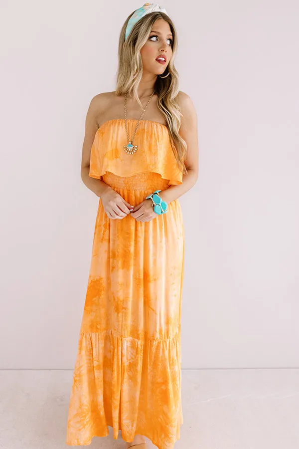 Craving Cabo Tie Dye Maxi In Orange