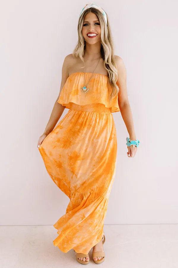 Craving Cabo Tie Dye Maxi In Orange