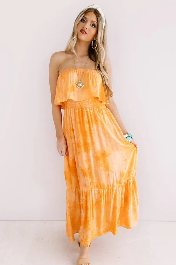 Craving Cabo Tie Dye Maxi In Orange