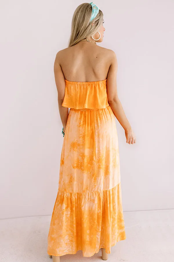 Craving Cabo Tie Dye Maxi In Orange