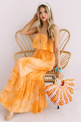 Craving Cabo Tie Dye Maxi In Orange