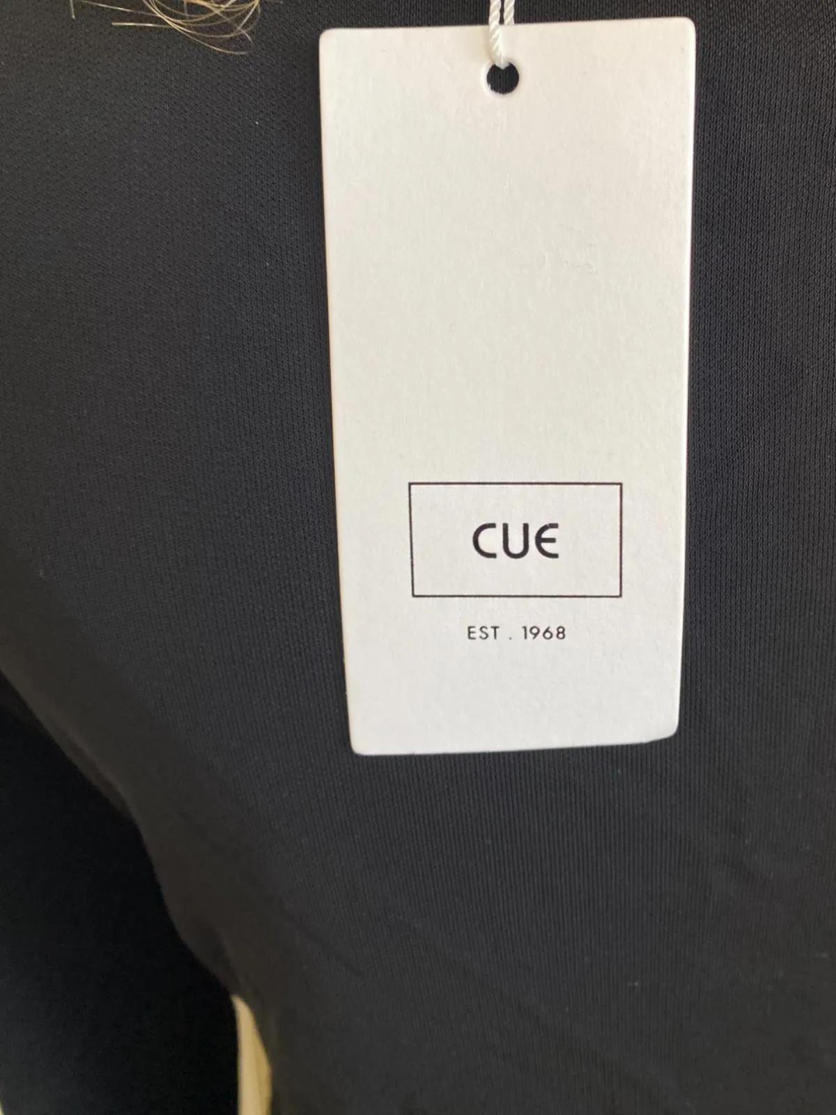 CUE Slinky Maxi Black Dress | Size 14, Gathered, Side Slits, Stretch, Formal
