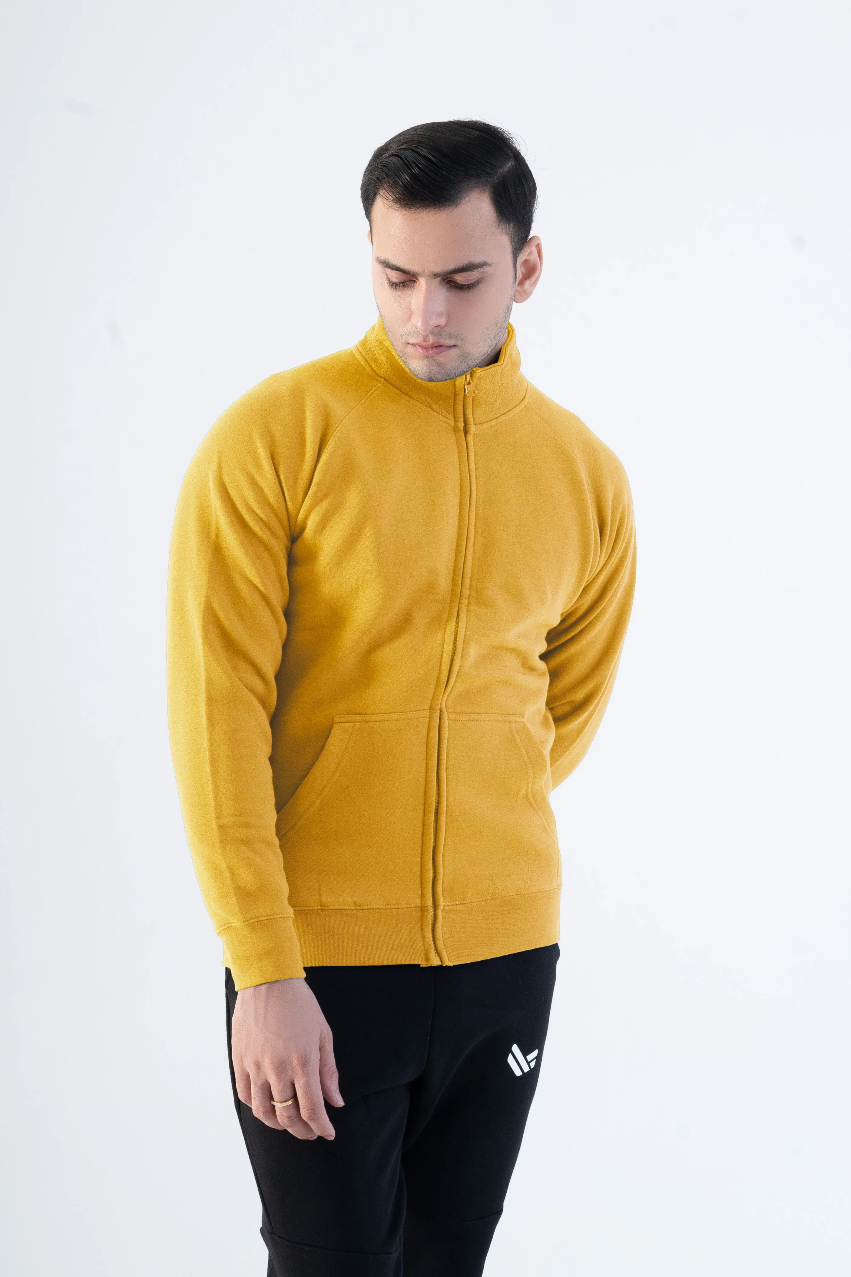 Cut Label Men's High Collar Fleece Minor Fault Zipper Jacket