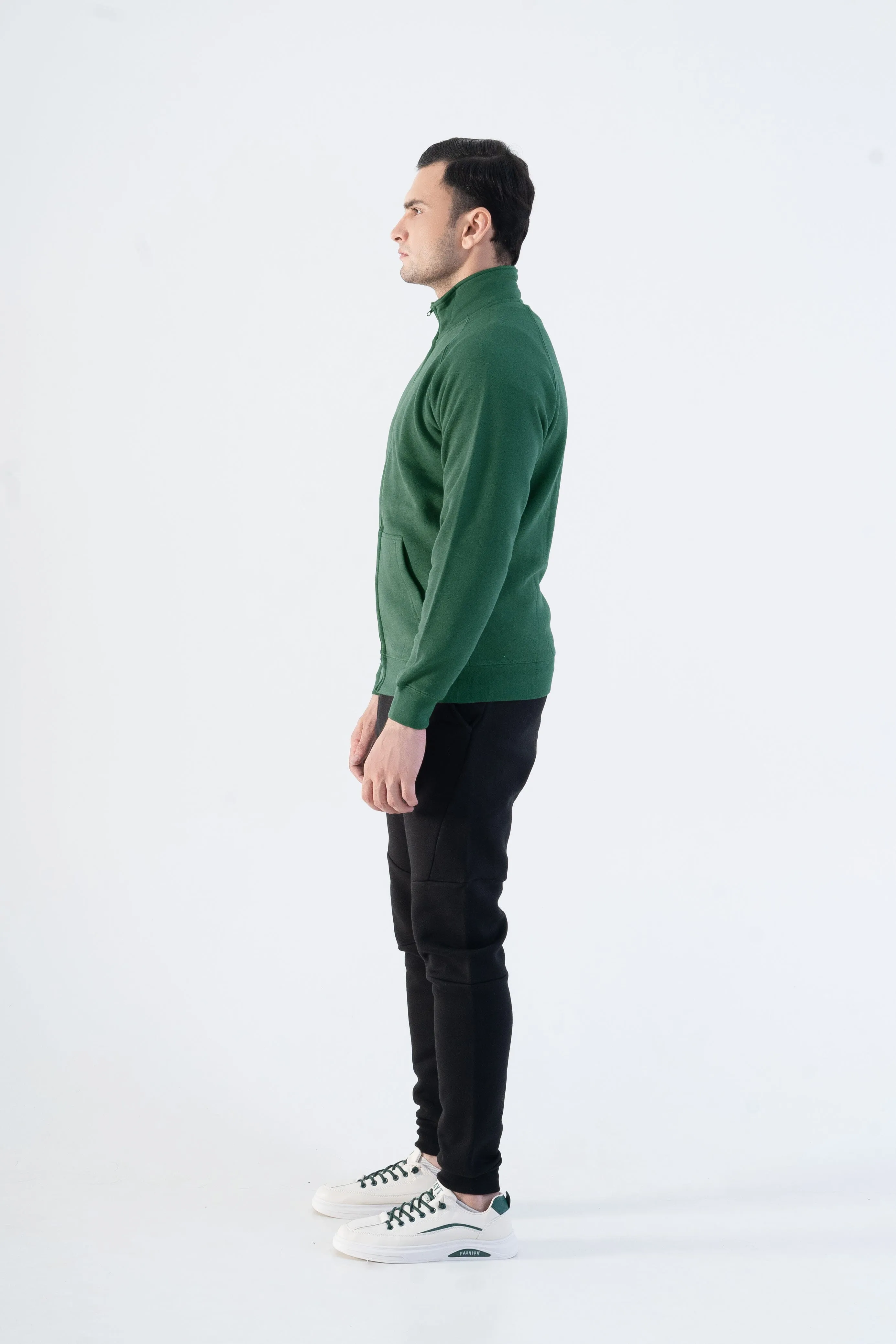 Cut Label Men's High Collar Fleece Minor Fault Zipper Jacket