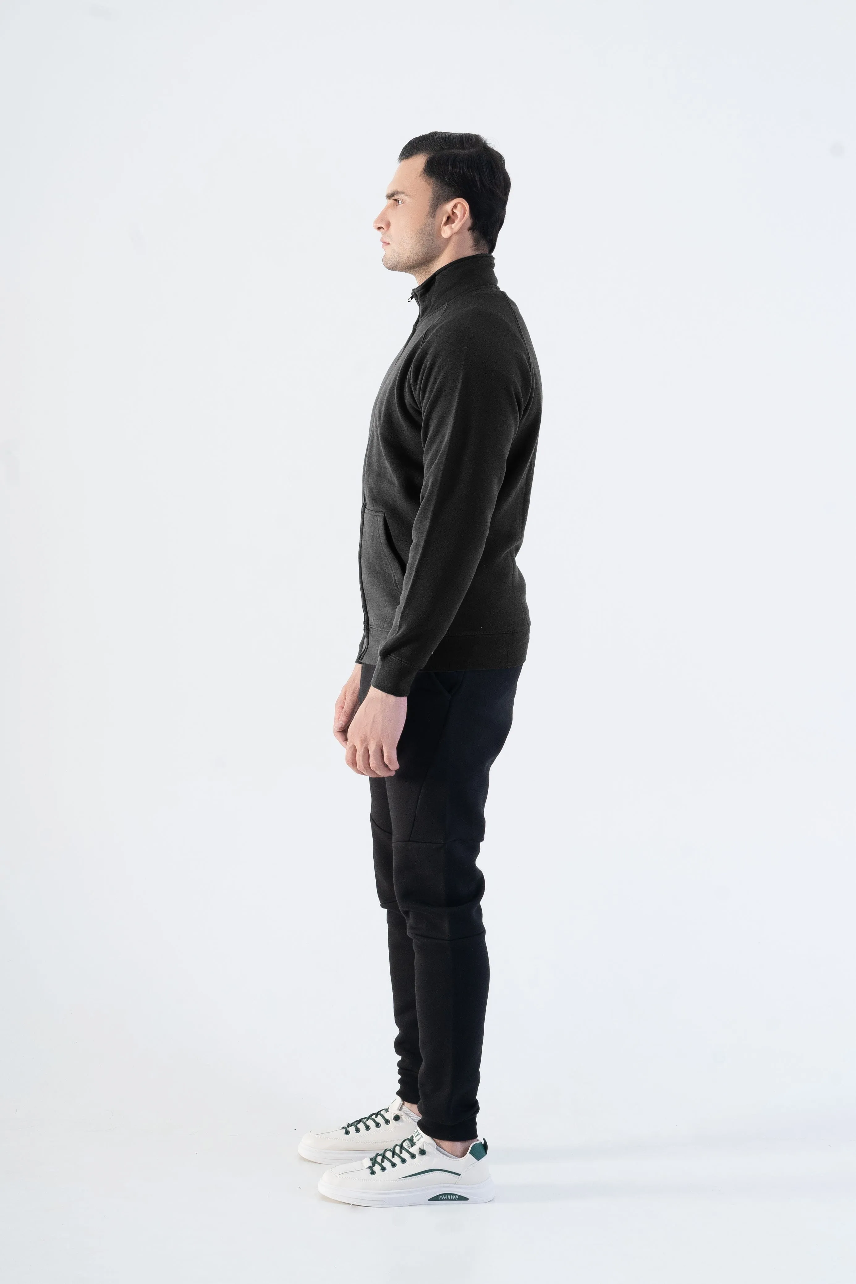 Cut Label Men's High Collar Fleece Minor Fault Zipper Jacket