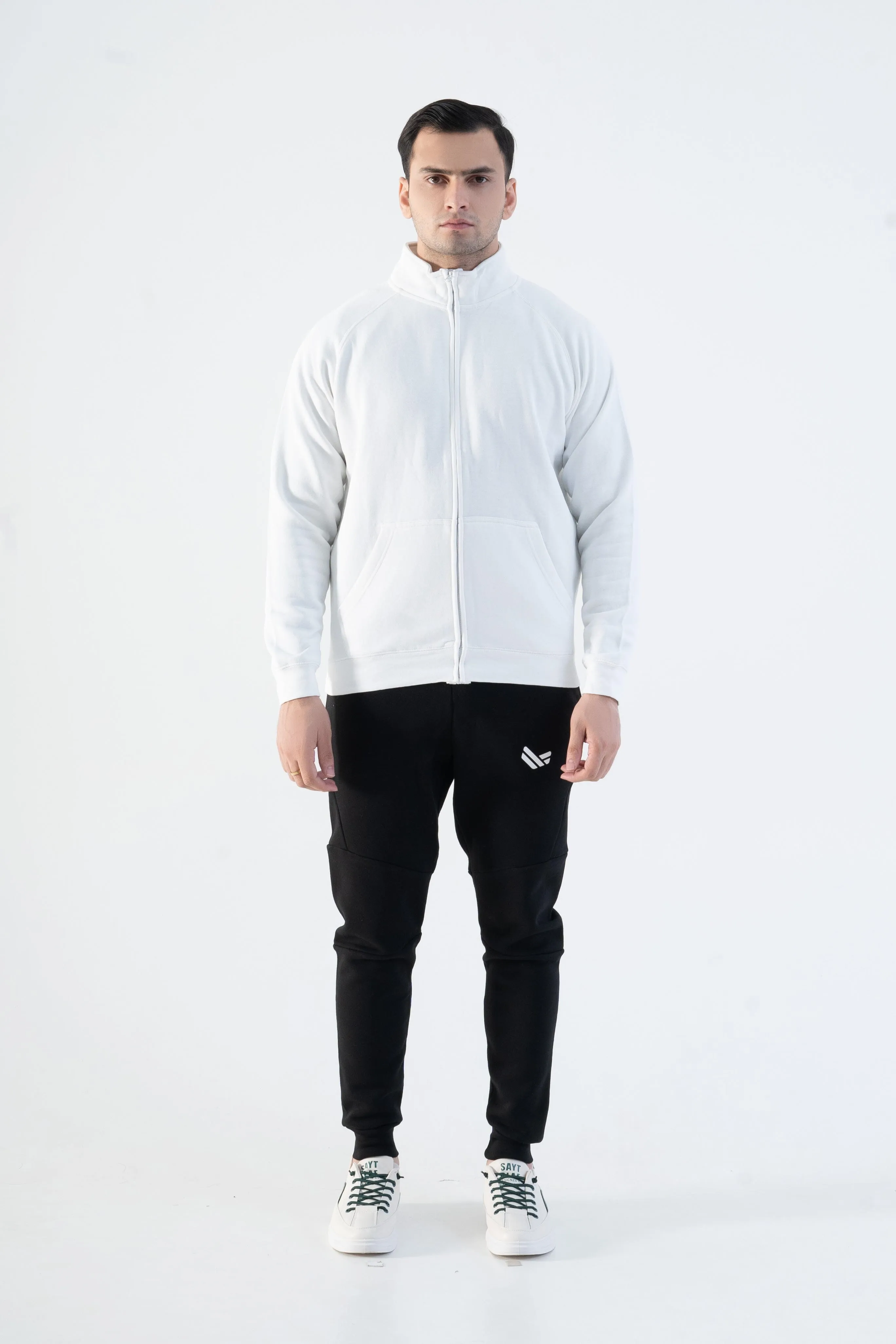 Cut Label Men's High Collar Fleece Minor Fault Zipper Jacket