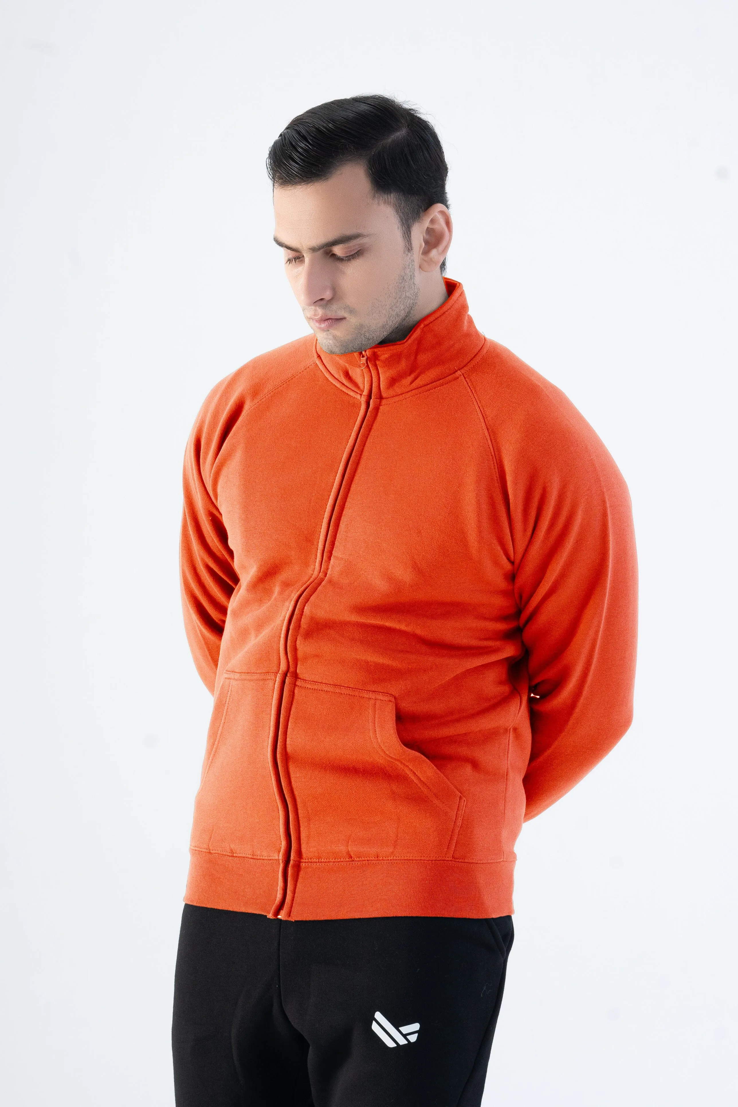 Cut Label Men's High Collar Fleece Minor Fault Zipper Jacket