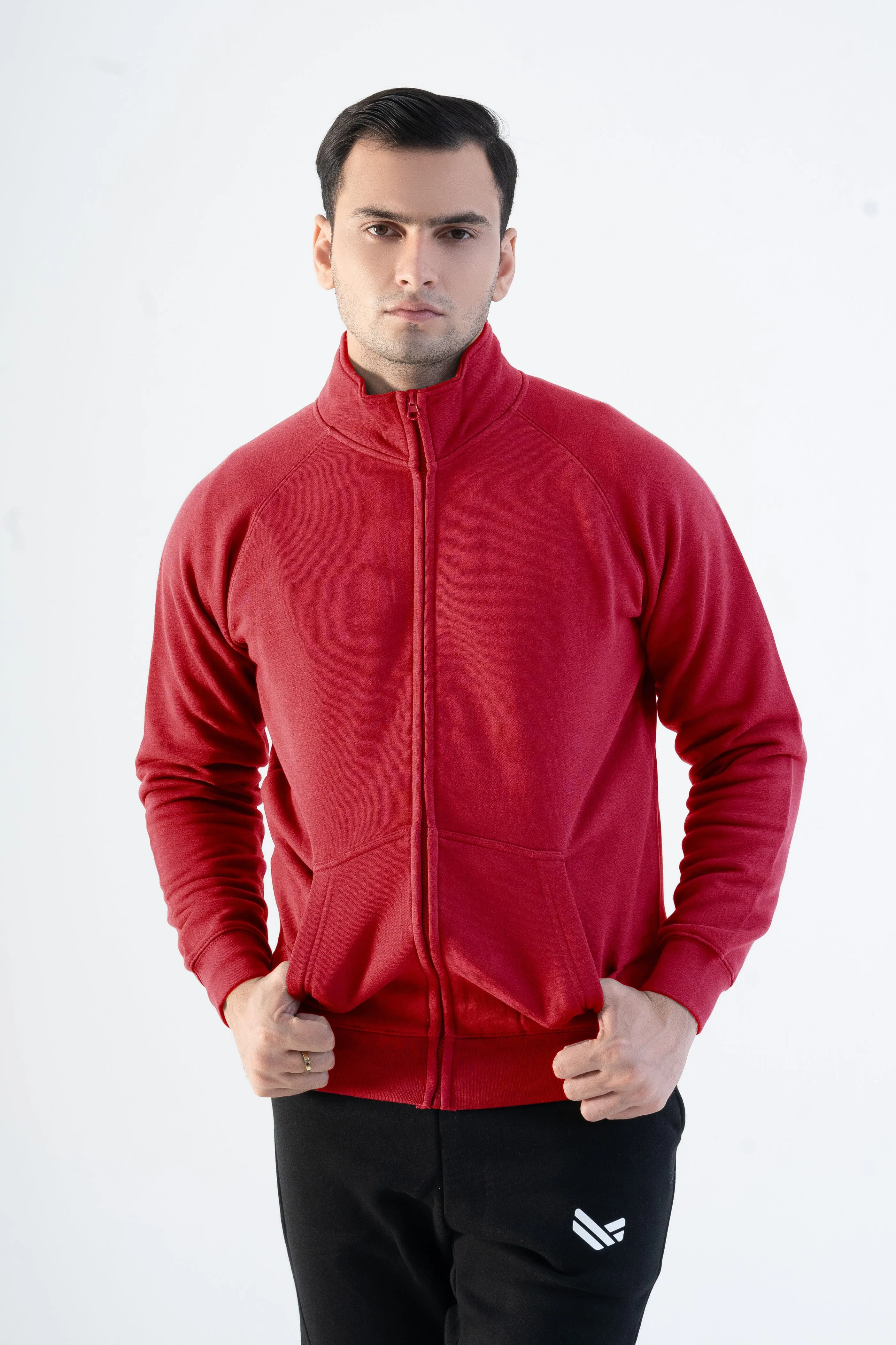 Cut Label Men's High Collar Fleece Minor Fault Zipper Jacket