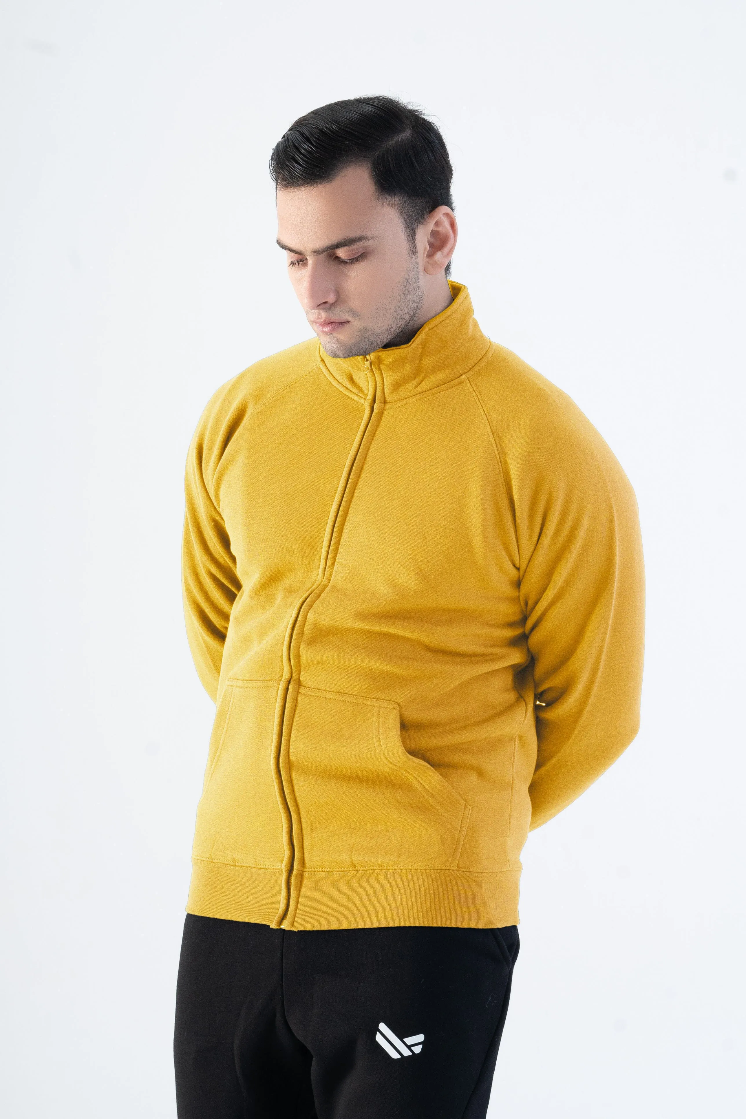 Cut Label Men's High Collar Fleece Minor Fault Zipper Jacket
