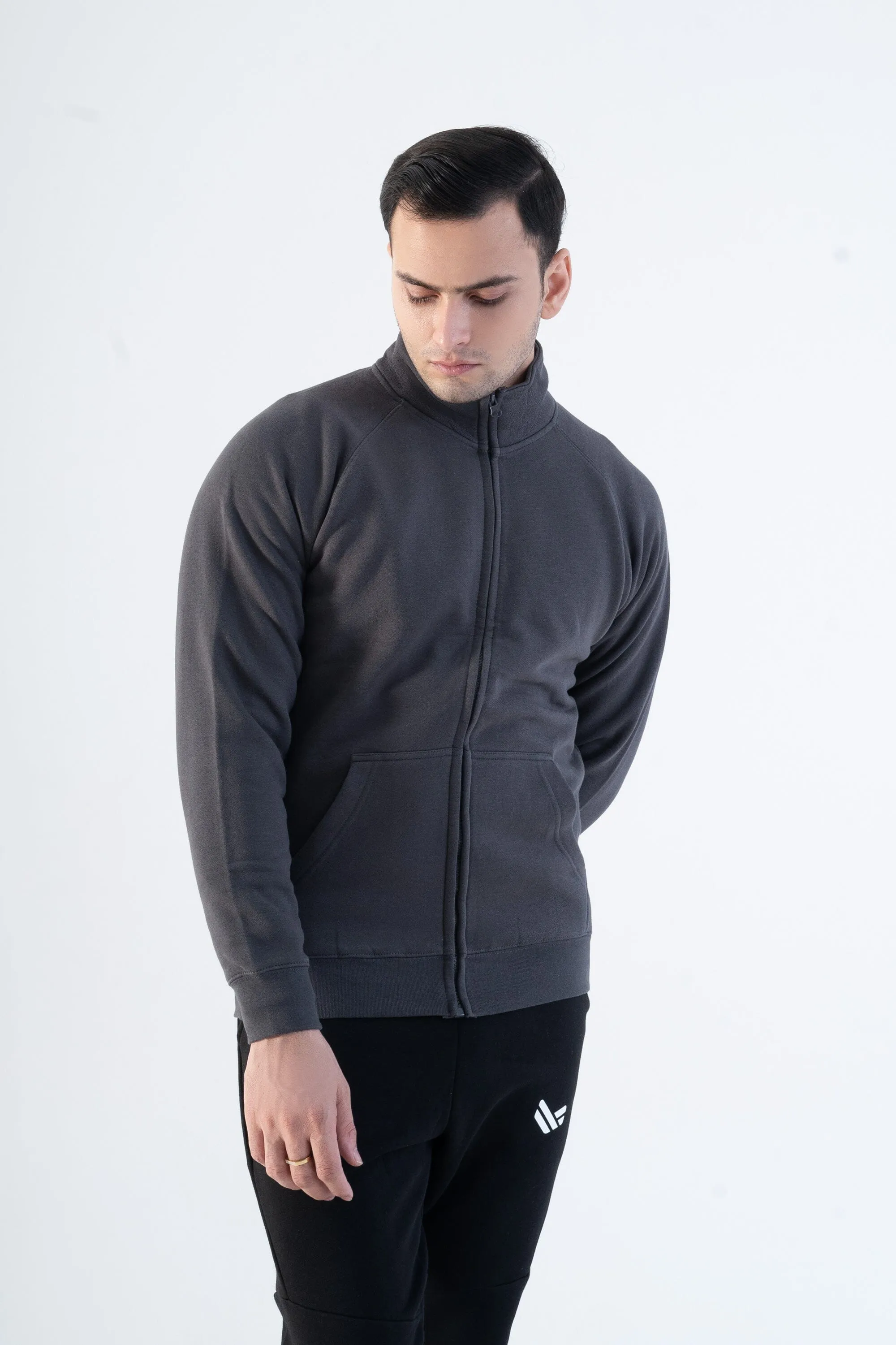 Cut Label Men's High Collar Fleece Minor Fault Zipper Jacket