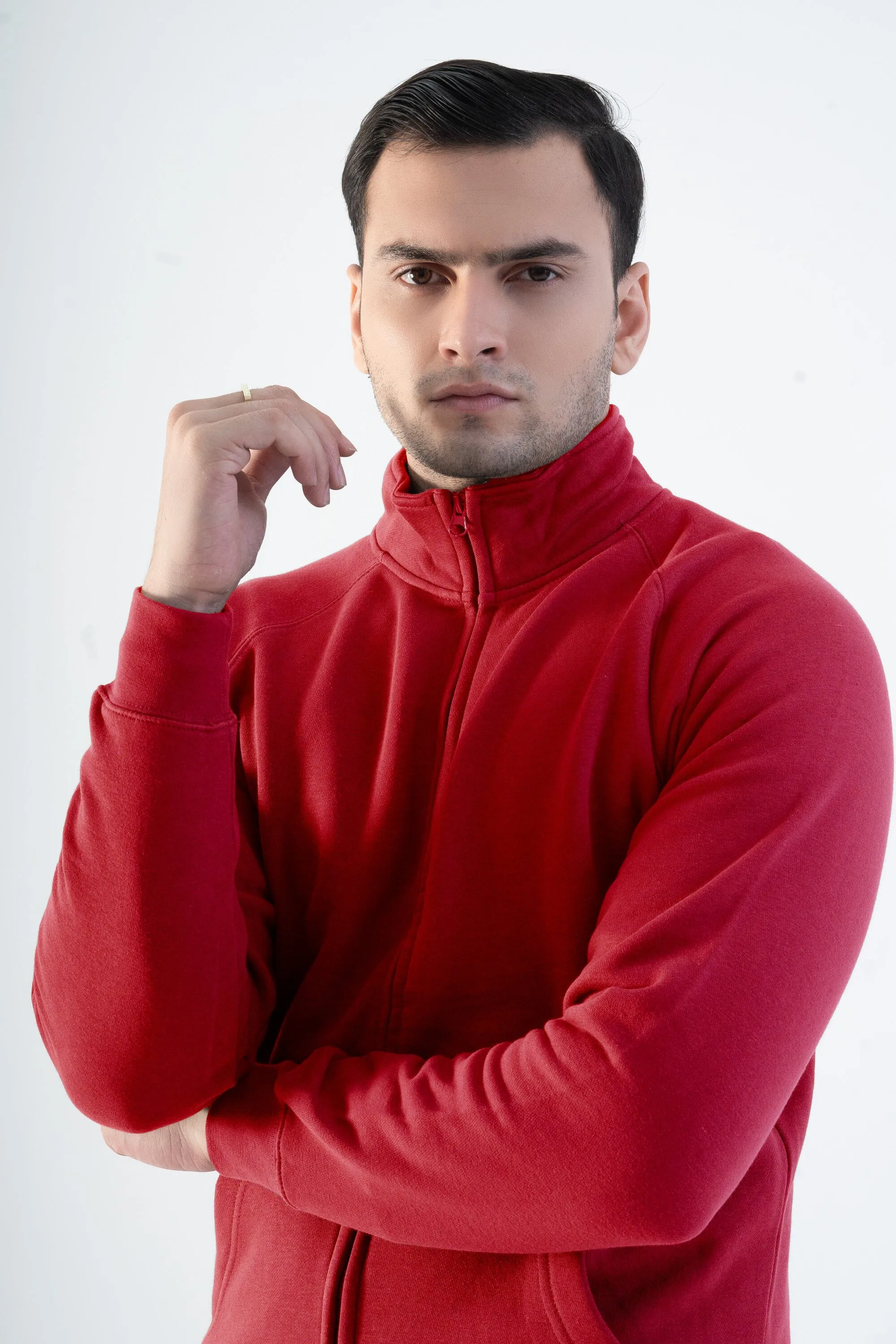 Cut Label Men's High Collar Fleece Minor Fault Zipper Jacket
