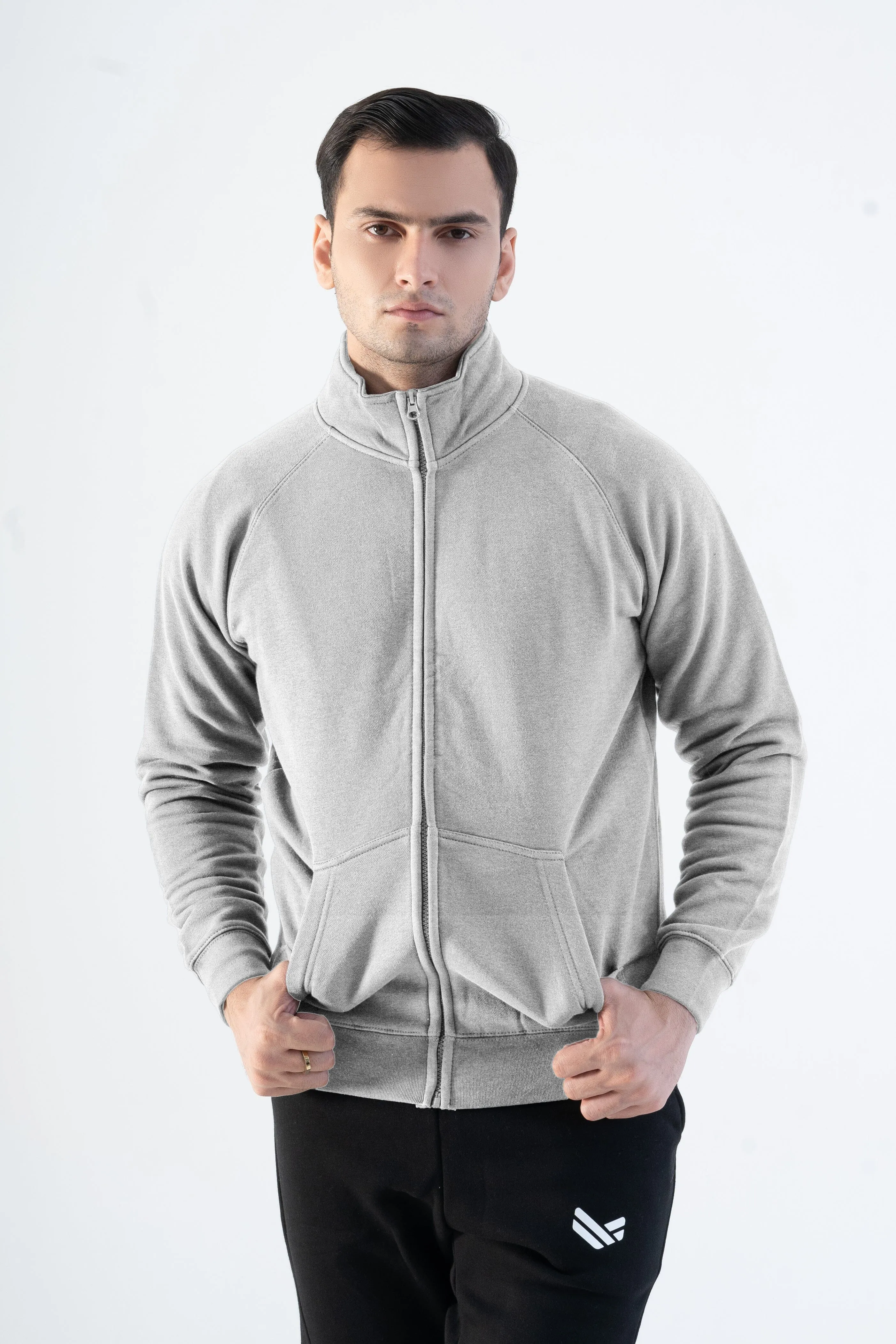 Cut Label Men's High Collar Fleece Minor Fault Zipper Jacket