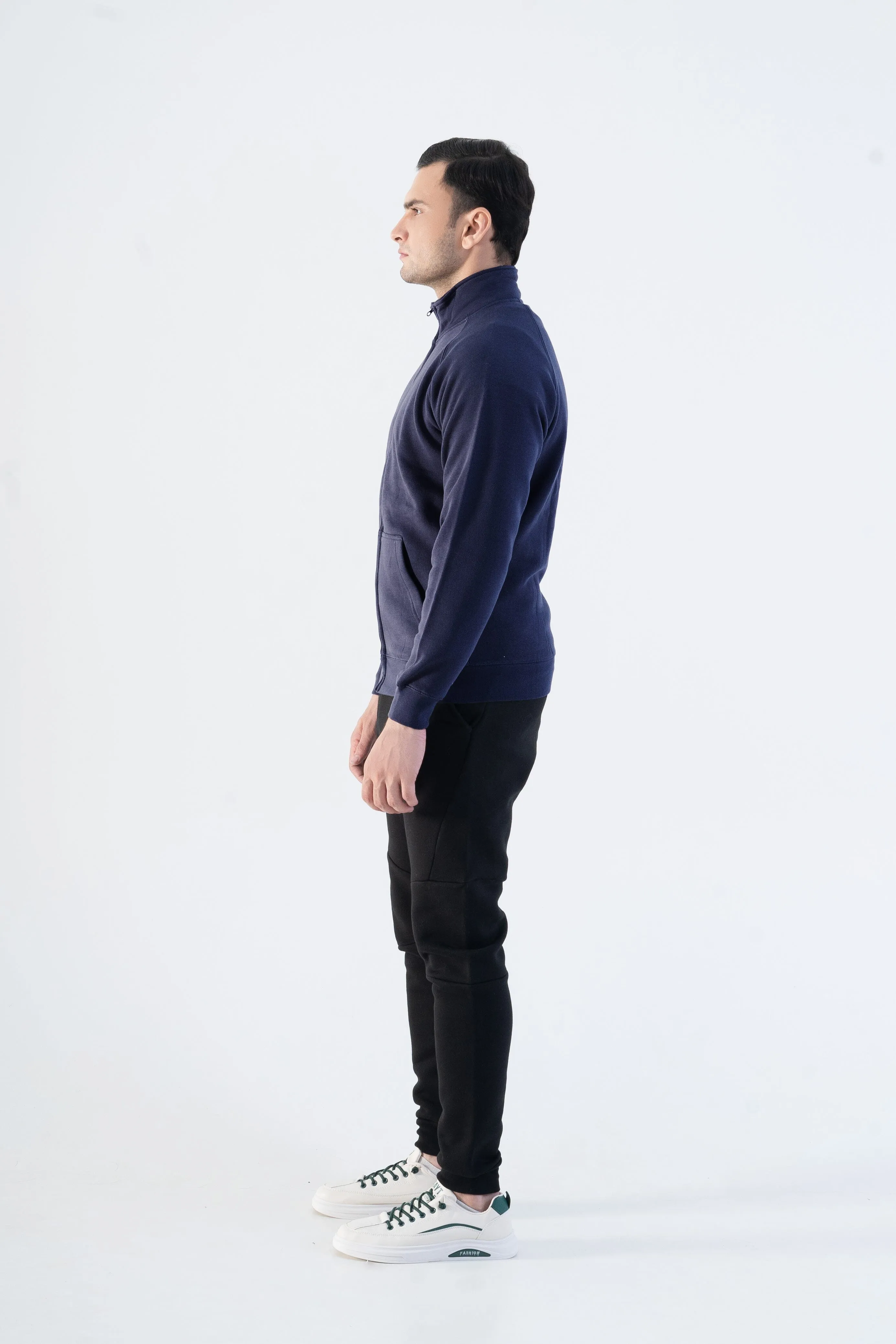 Cut Label Men's High Collar Fleece Minor Fault Zipper Jacket
