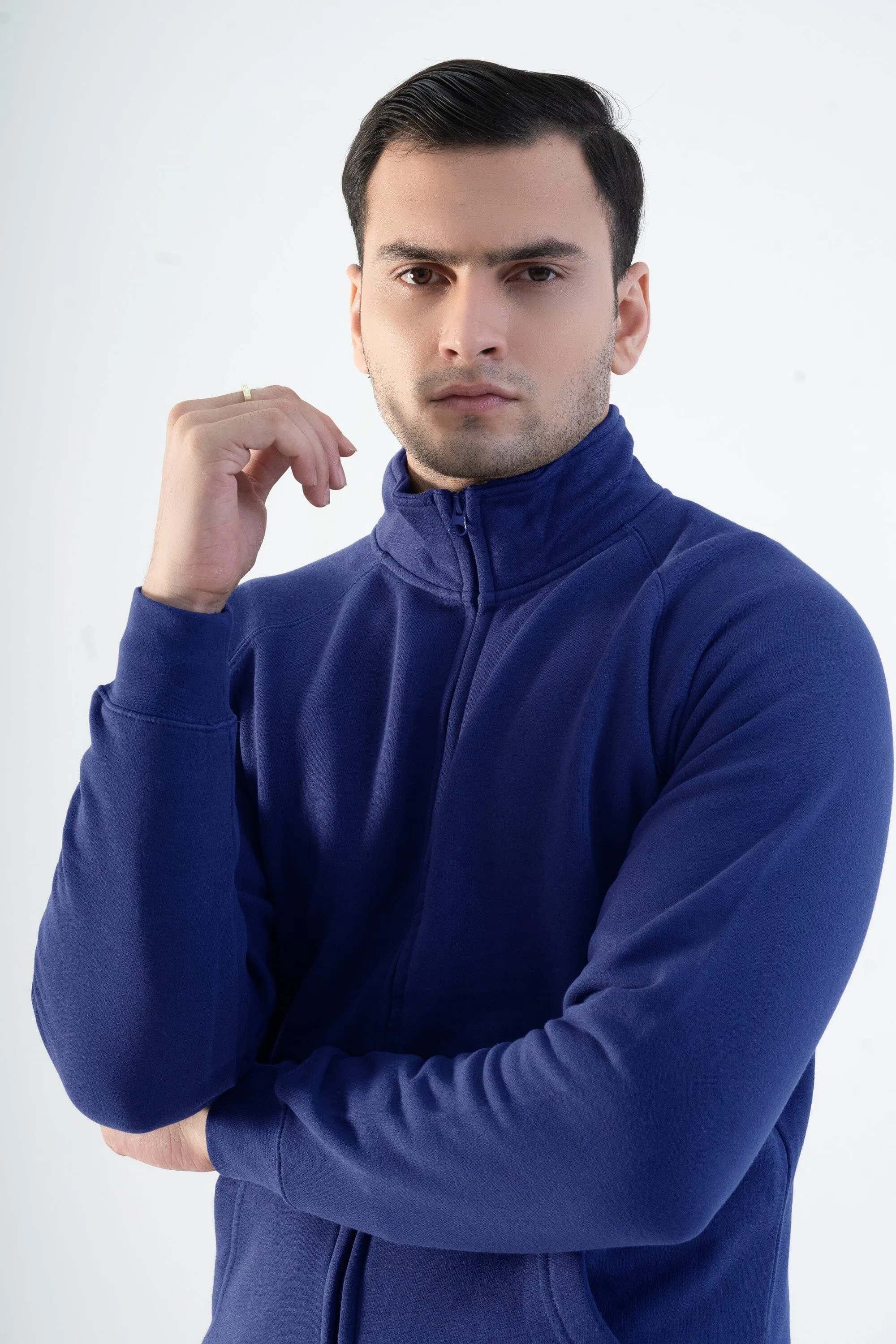 Cut Label Men's High Collar Fleece Minor Fault Zipper Jacket